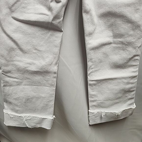 Pistola White Denim Raw Hem Ankle Crop Jeans Stretch Casual Size 27 25" Inseam - Picture 6 of 16